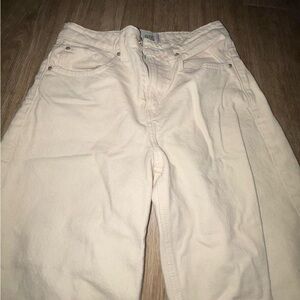 Tapered Baggy Beige/White Jeans - 26